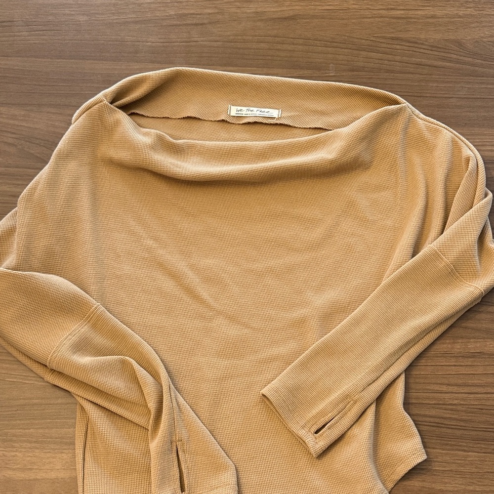 We The Free Camel Knit Top